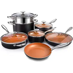 MICHELANGELO Ultra Nonstick Copper Pots And Pans Set