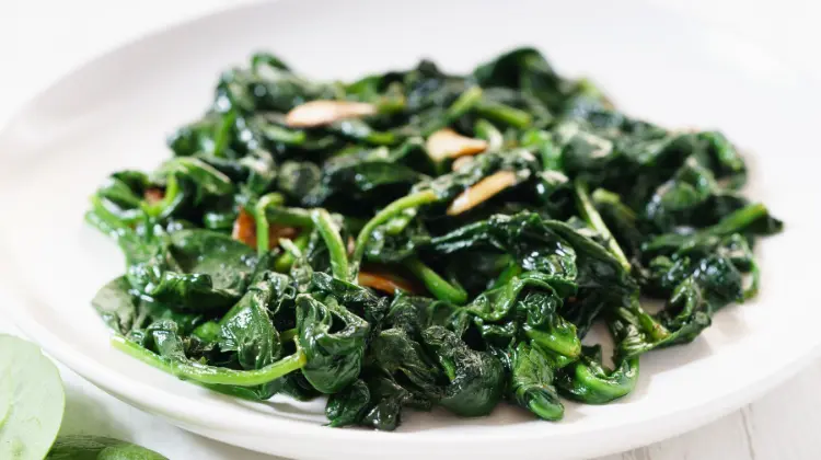Sauteed greens, such as spinach or kale